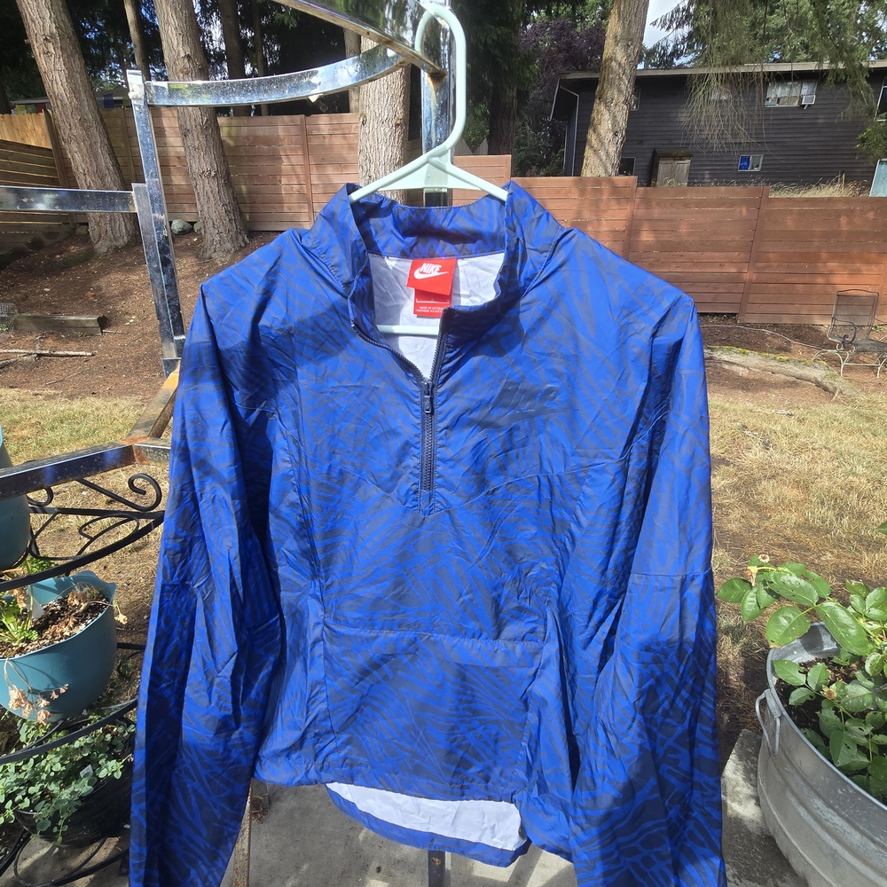 Nike Blue Windbreaker Pullover Jacket